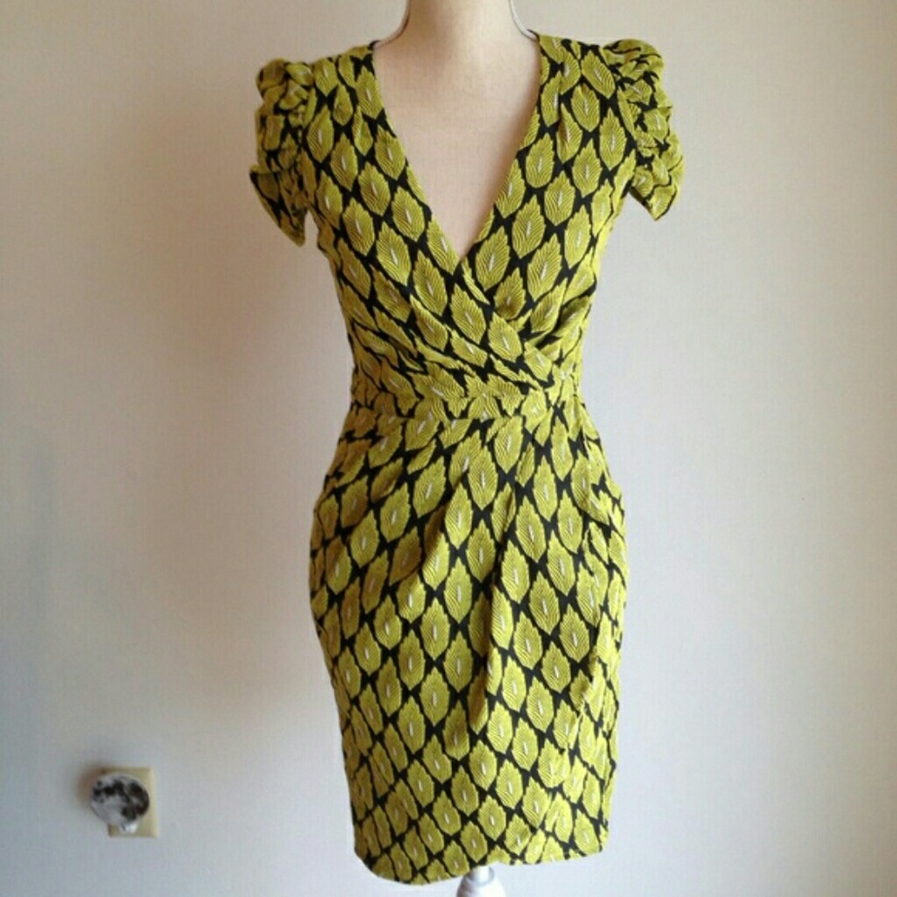 Sunny Girl retro leaf print dress